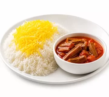 شنبه - چلو خورش بامیه