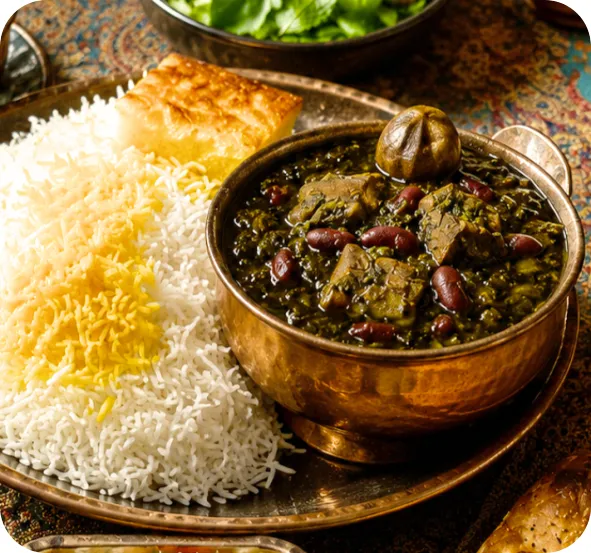 CHELO KHORESHT GHORMEH SABZI